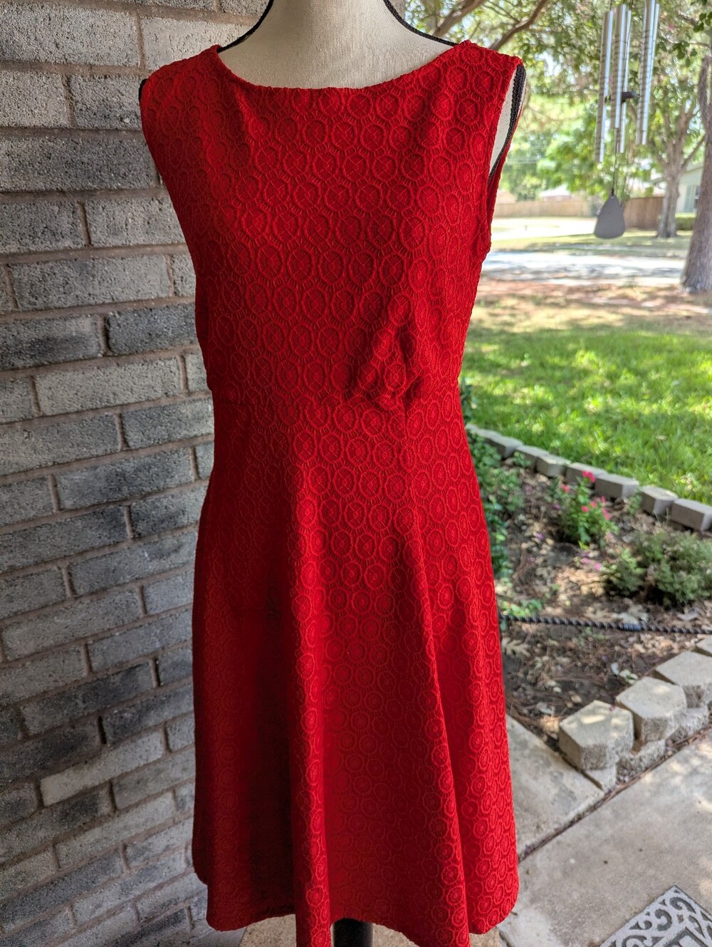 Acevog classic Red Lace Fit & Flare Dress - Women